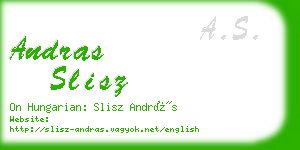 andras slisz business card